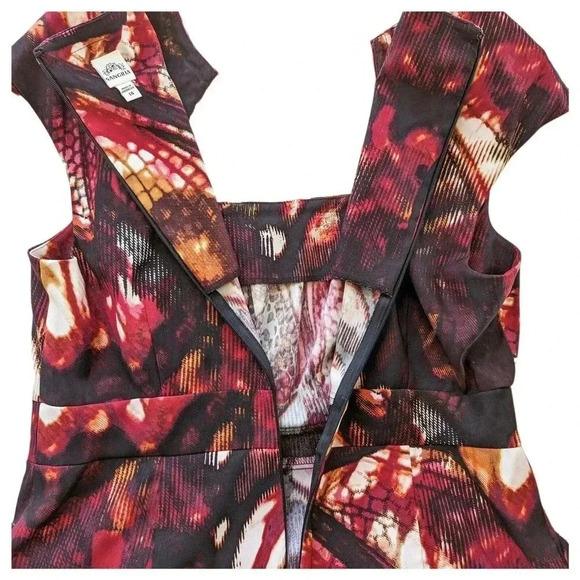 Abstract Stretch Sheath Dress Size 14 - Picture 7 of 8